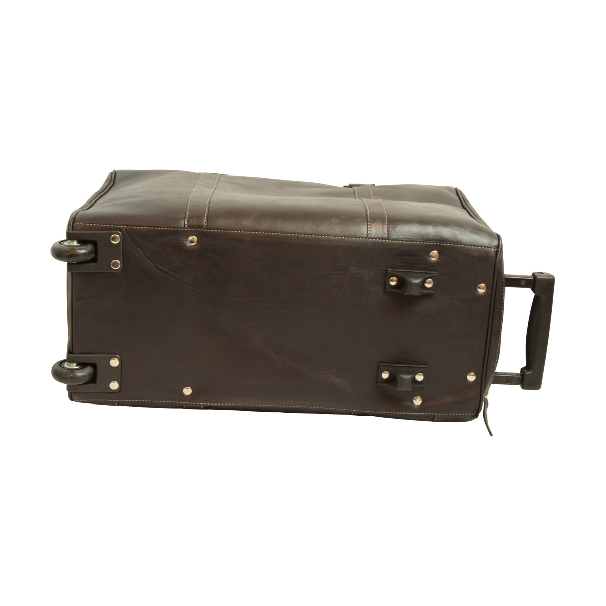 Oiled Calfskin leather duffel bag - Dark Brown