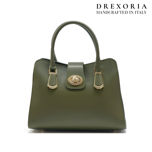 Forest Green - Sorelle Tote leather bag - Lusso 004