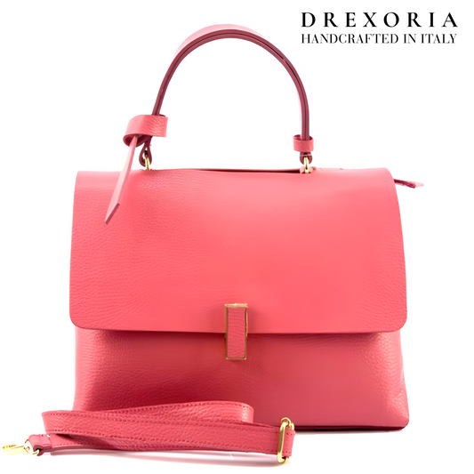 Fuchsia Glow - Valentina Leather Handbag - Lusso 003