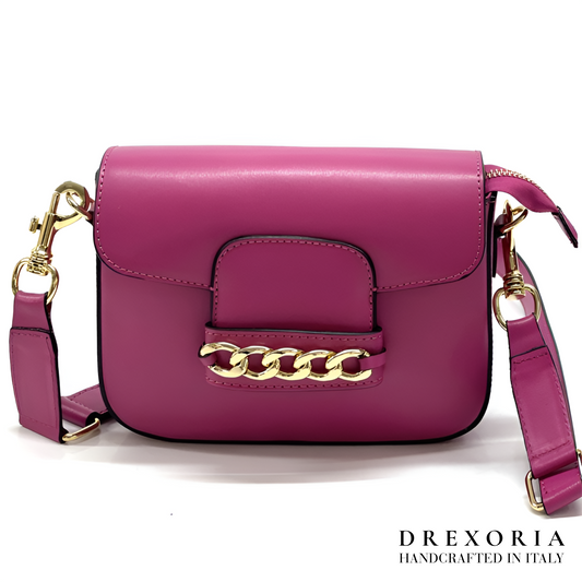 Grace – Fuchsia Glow Leather Crossbody Bag – Lusso 002