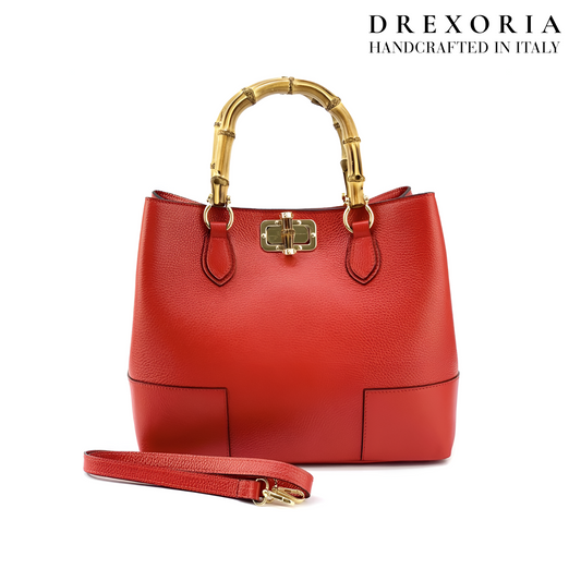 Scarlet Red - Aurielle Leather Handbag – Lusso 005