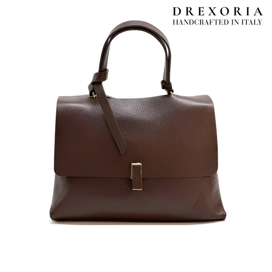 Espresso Brown - Valentina Leather Handbag - Lusso 003