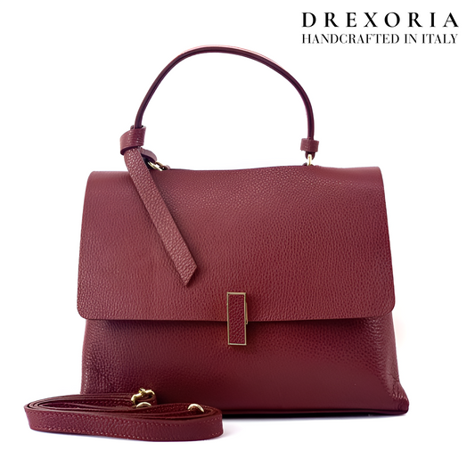 Crimson Luxe - Valentina Leather Handbag - Lusso 003