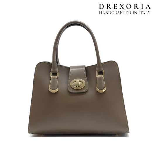 Charcoal Taupe - Sorelle Tote leather bag - Lusso 004