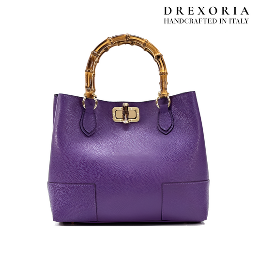 Royal Plum - Aurielle Leather Handbag – Lusso 005