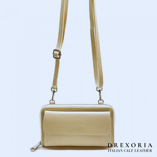 Velvet Beige - The Carina Leather Phone Holder | Lusso 001