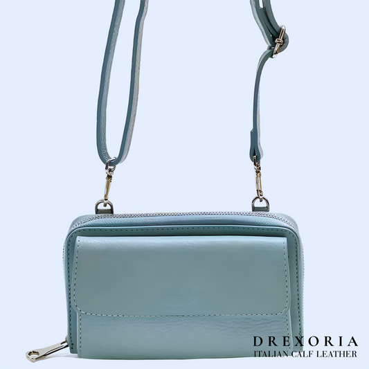 Aqua Mist - The Carina Leather Phone Holder | Lusso 001
