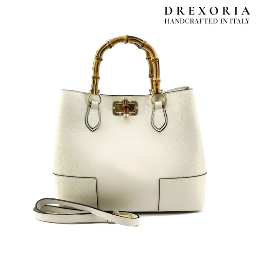Velvet Beige - Aurielle Leather Handbag – Lusso 005