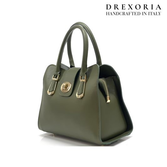 Forest Green - Sorelle Tote leather bag - Lusso 004