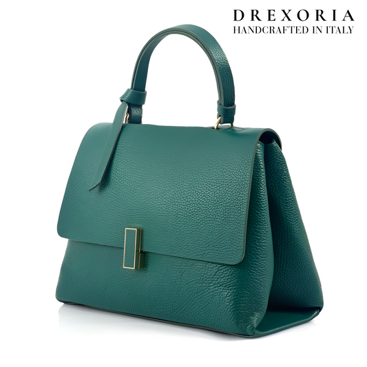 Forest Green - Valentina Leather Handbag - Lusso 003