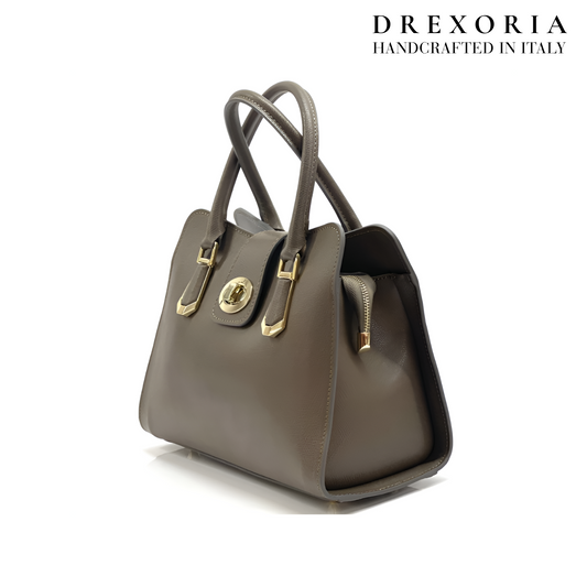 Charcoal Taupe - Sorelle Tote leather bag - Lusso 004