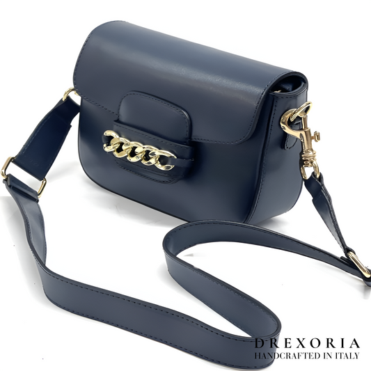 Grace – Midnight Blue Leather Crossbody Bag – Lusso 002