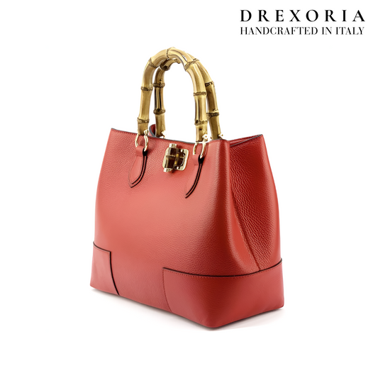 Scarlet Red - Aurielle Leather Handbag – Lusso 005