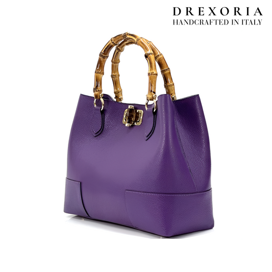 Royal Plum - Aurielle Leather Handbag – Lusso 005