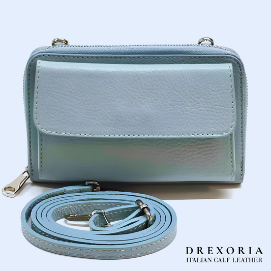Aqua Mist - The Carina Leather Phone Holder | Lusso 001