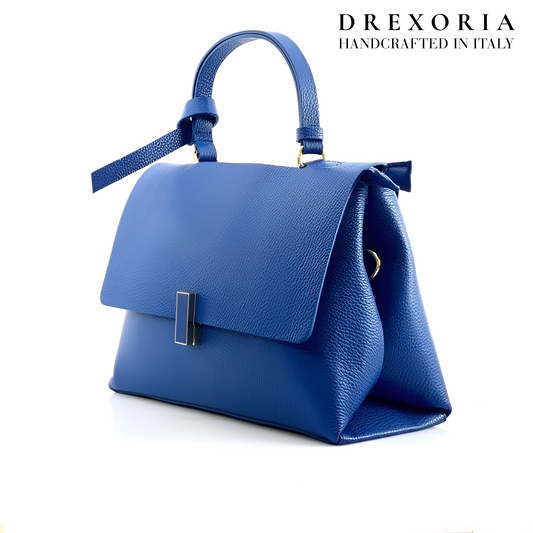 Electric Sapphire - Valentina Leather Handbag - Lusso 003