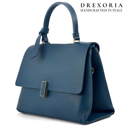 Imperial Petrol - Valentina Leather Handbag - Lusso 003