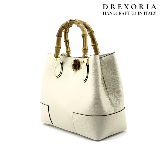 Velvet Beige - Aurielle Leather Handbag – Lusso 005