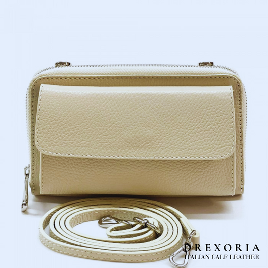 Velvet Beige - The Carina Leather Phone Holder | Lusso 001
