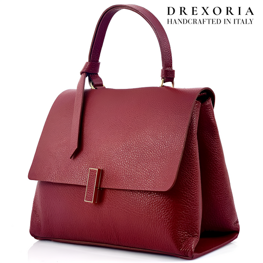 Crimson Luxe - Valentina Leather Handbag - Lusso 003